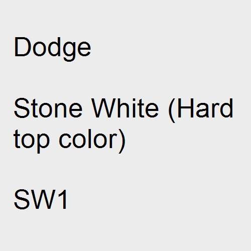 Dodge, Stone White (Hard top color), SW1.